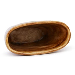 Jarrón de cerámica italiana de mediados de siglo con motivos lineales Guido Gambone