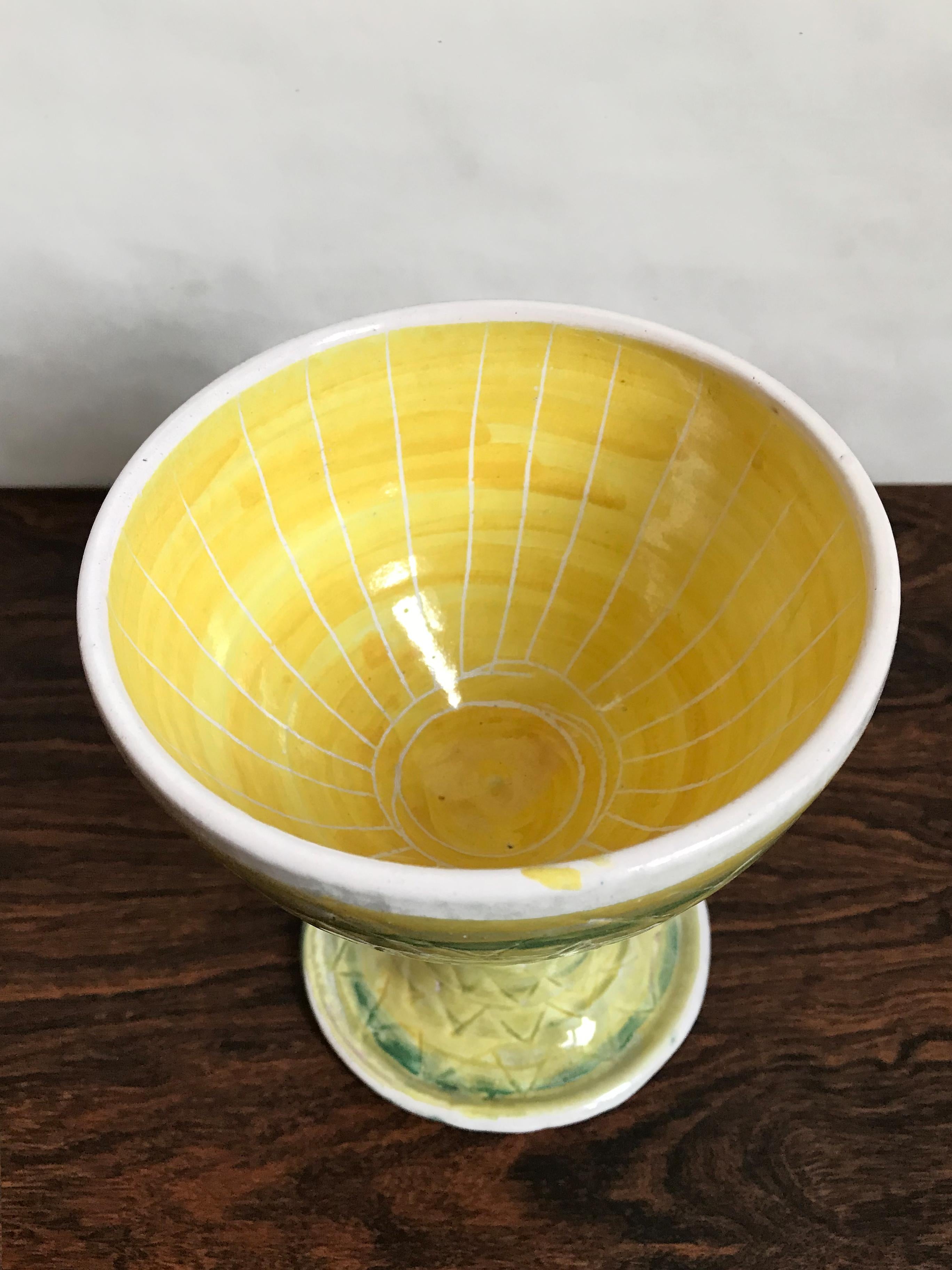 Mid-Century Modern Guido Gambone Midcentury Italian Ceramic Vase, 1950s For Sale