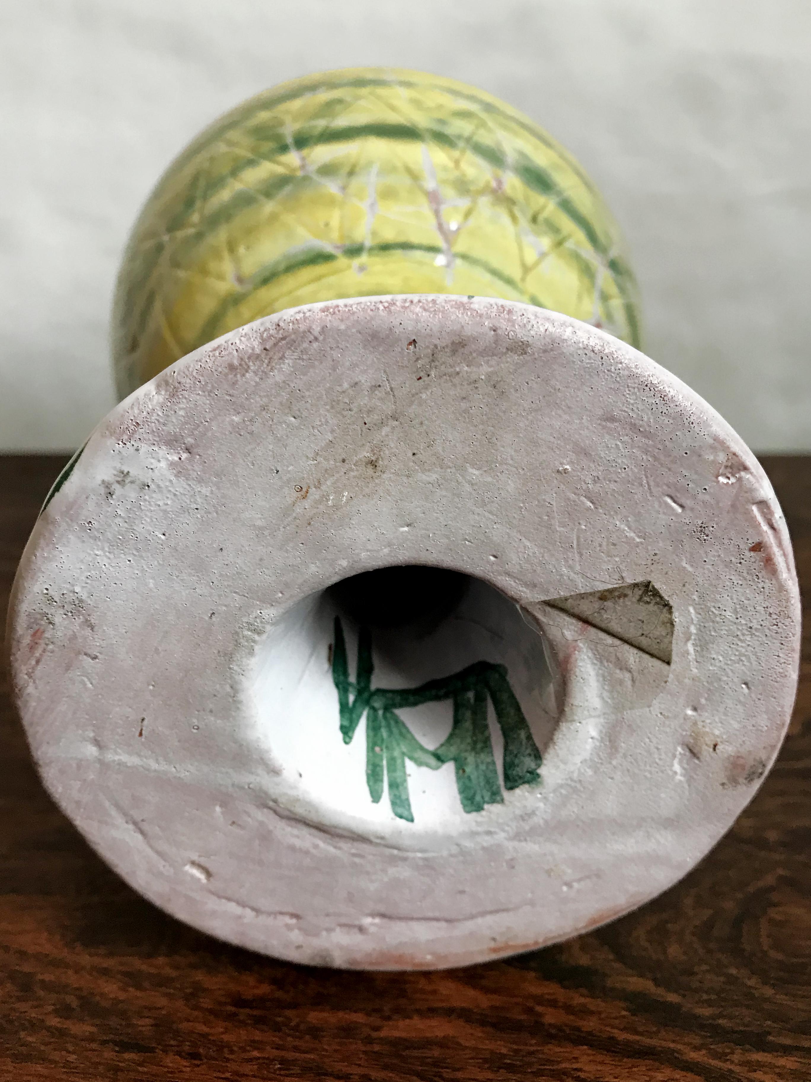 Italienische Keramikvase von Guido Gambone aus der Mitte des Jahrhunderts, 1950er Jahre im Angebot 2
