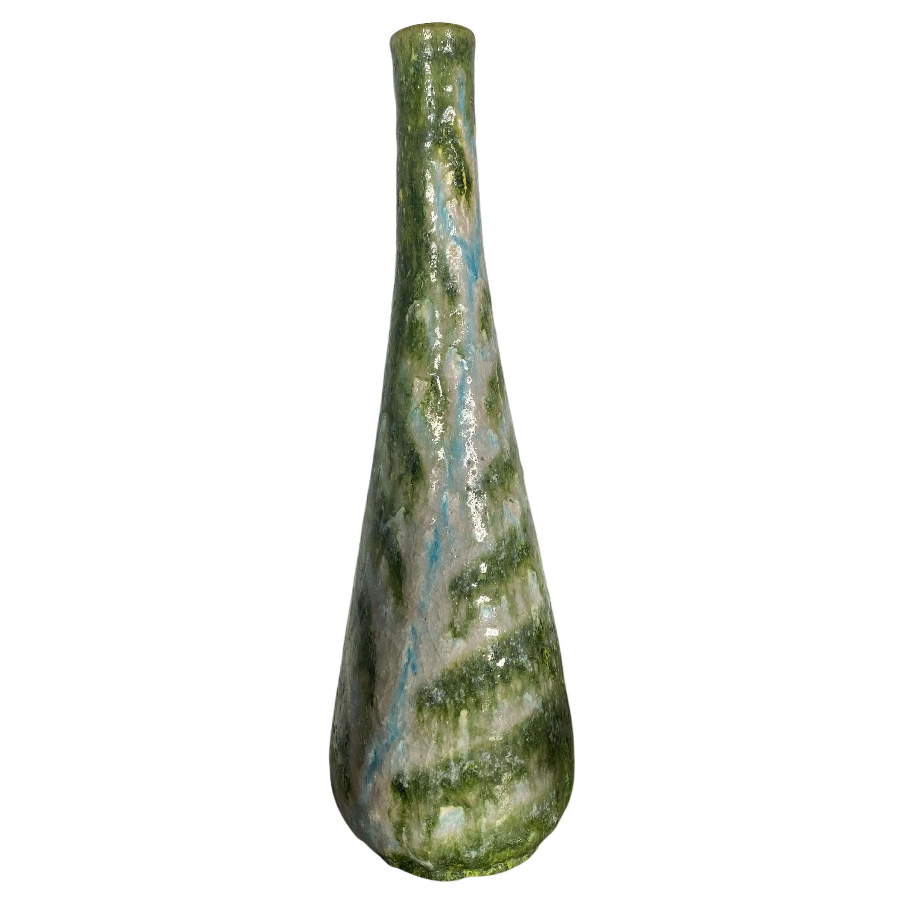 Guido Gambone Modernist Ceramic Pottery Vase, INK MARK ,  Italy "dONKEY" For Sale