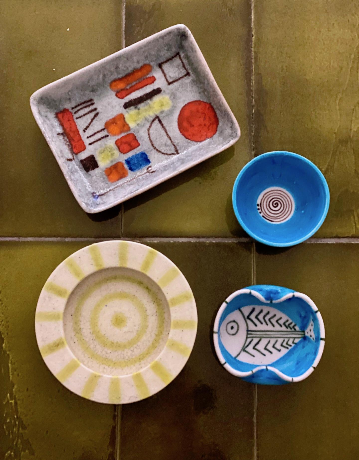 Guido Gambone Small Ceramic Decorative Cup Vide-Poches 