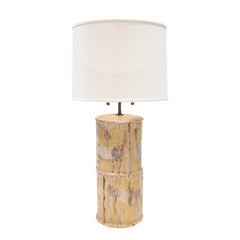 Guido Gambone Stunning Large Ceramic Table Lamp with Animal Motif 1950s (Signed)