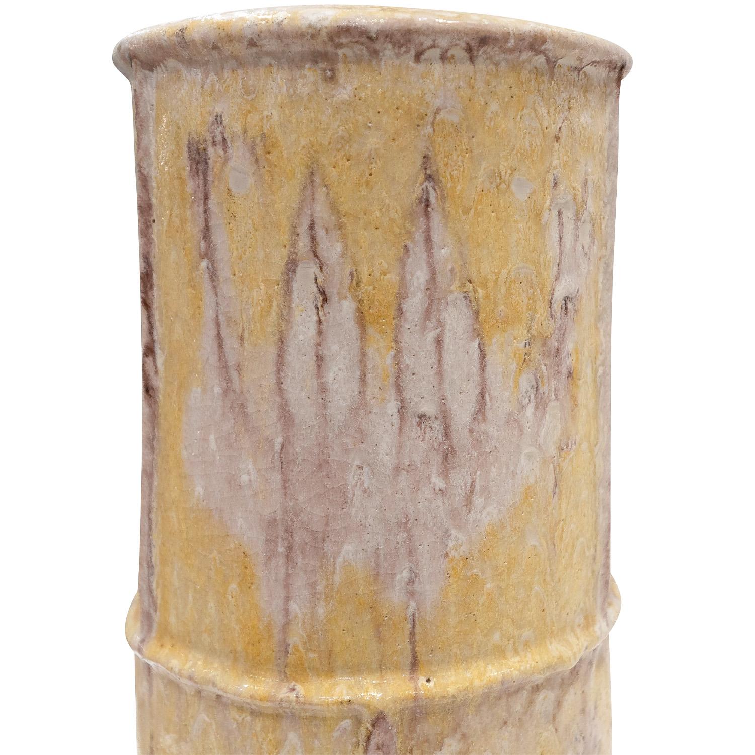 Guido Gambone Impresionante lámpara de sobremesa grande de cerámica con motivos de animales Años 50 (Firmada) Bronce en venta