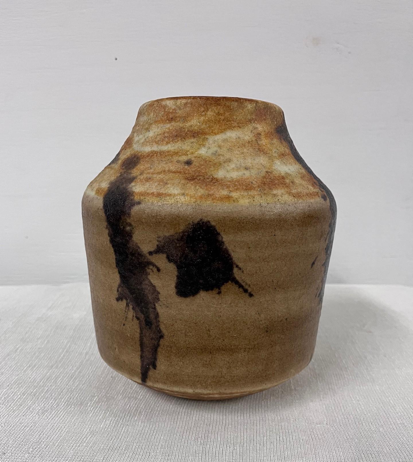 Exceptionally beautiful small Italian mid-century ceramic vase by Bruno Gambone. 
Marked Gambone Italy on the bottom. 