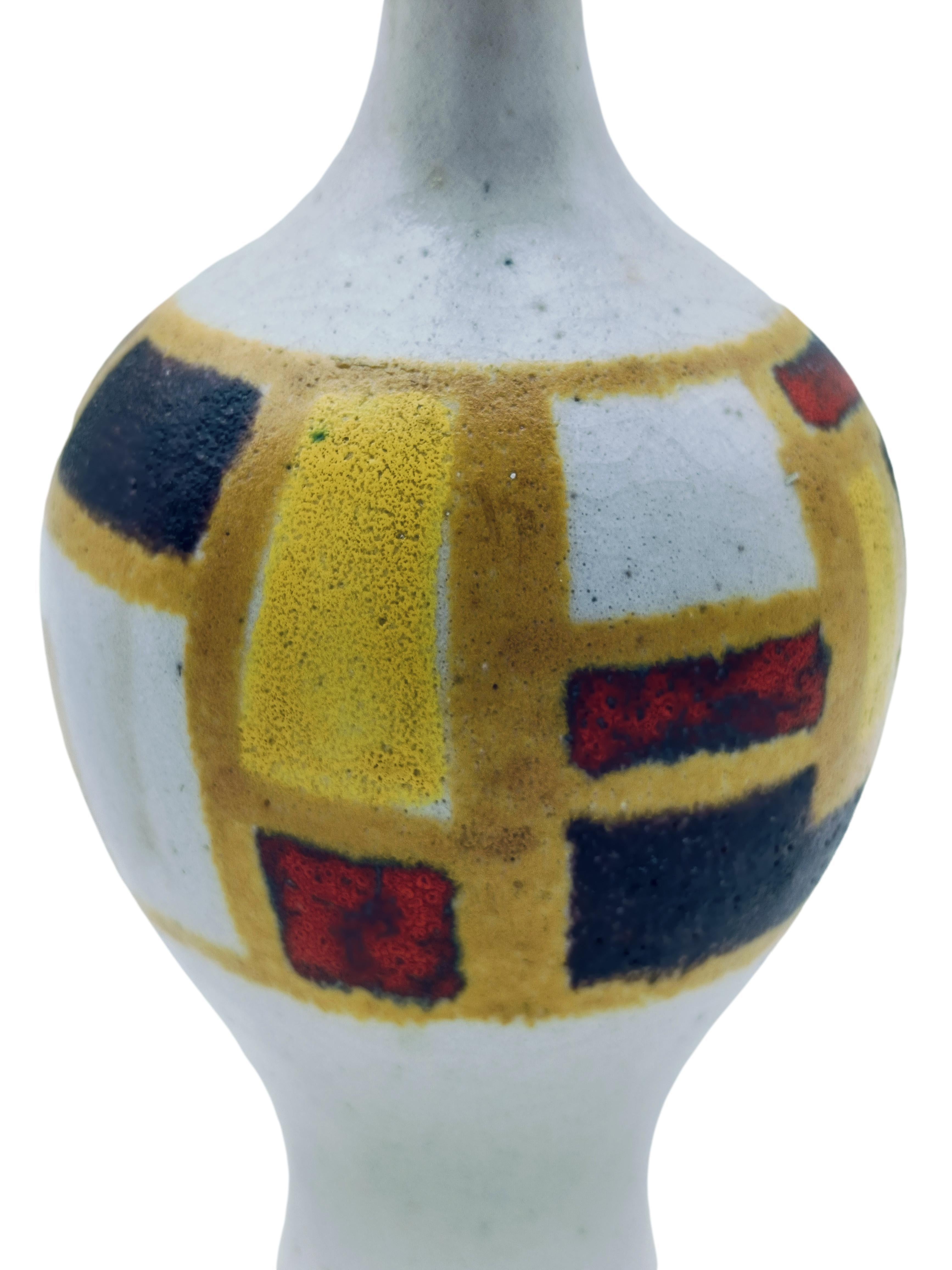 Guido Gambone Vaso a Bottiglia in Terracotta Firmato, Italia 1950s In condizioni buone in vendita a Naples, IT
