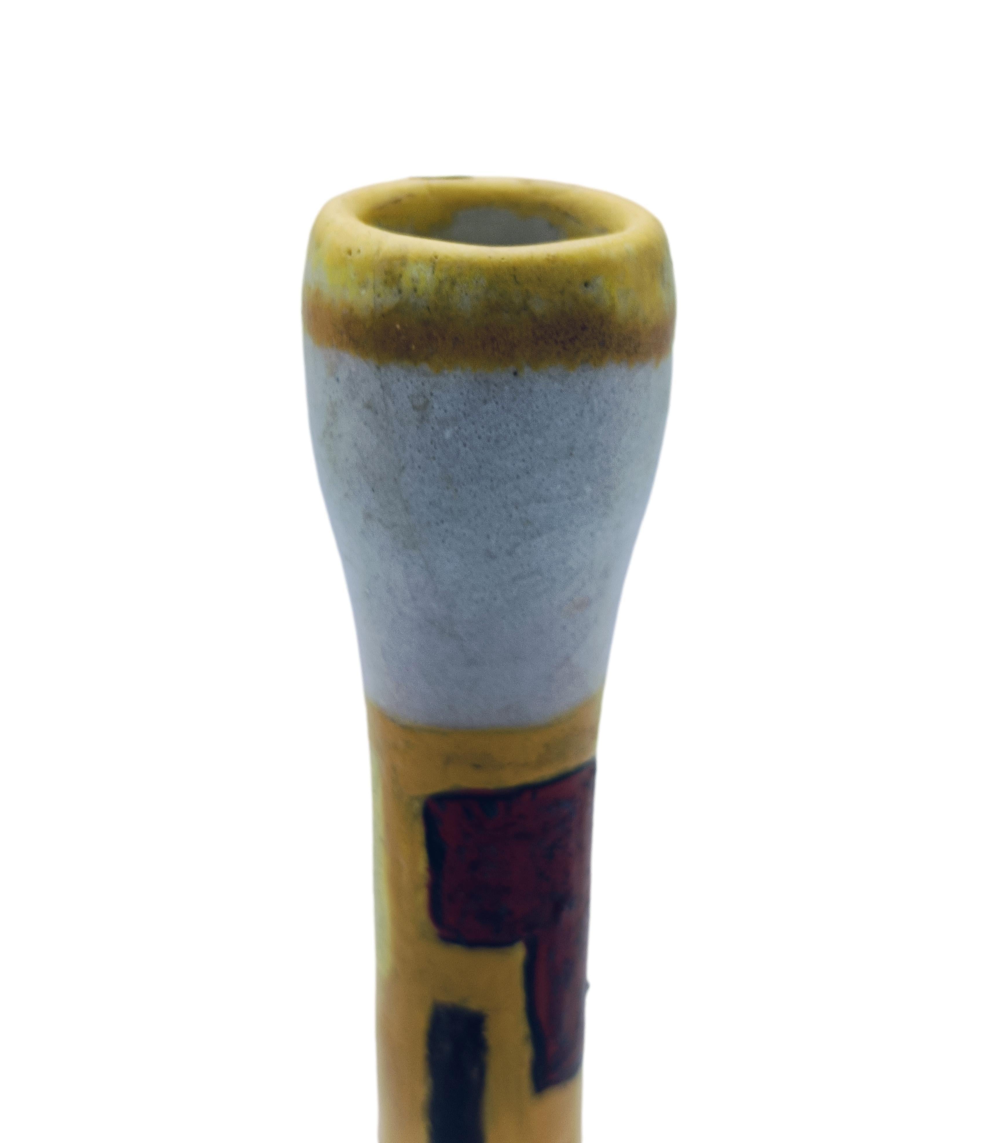 Mid-20th Century Guido Gambone Vaso a Bottiglia in Terracotta Firmato, Italia 1950s in vendita