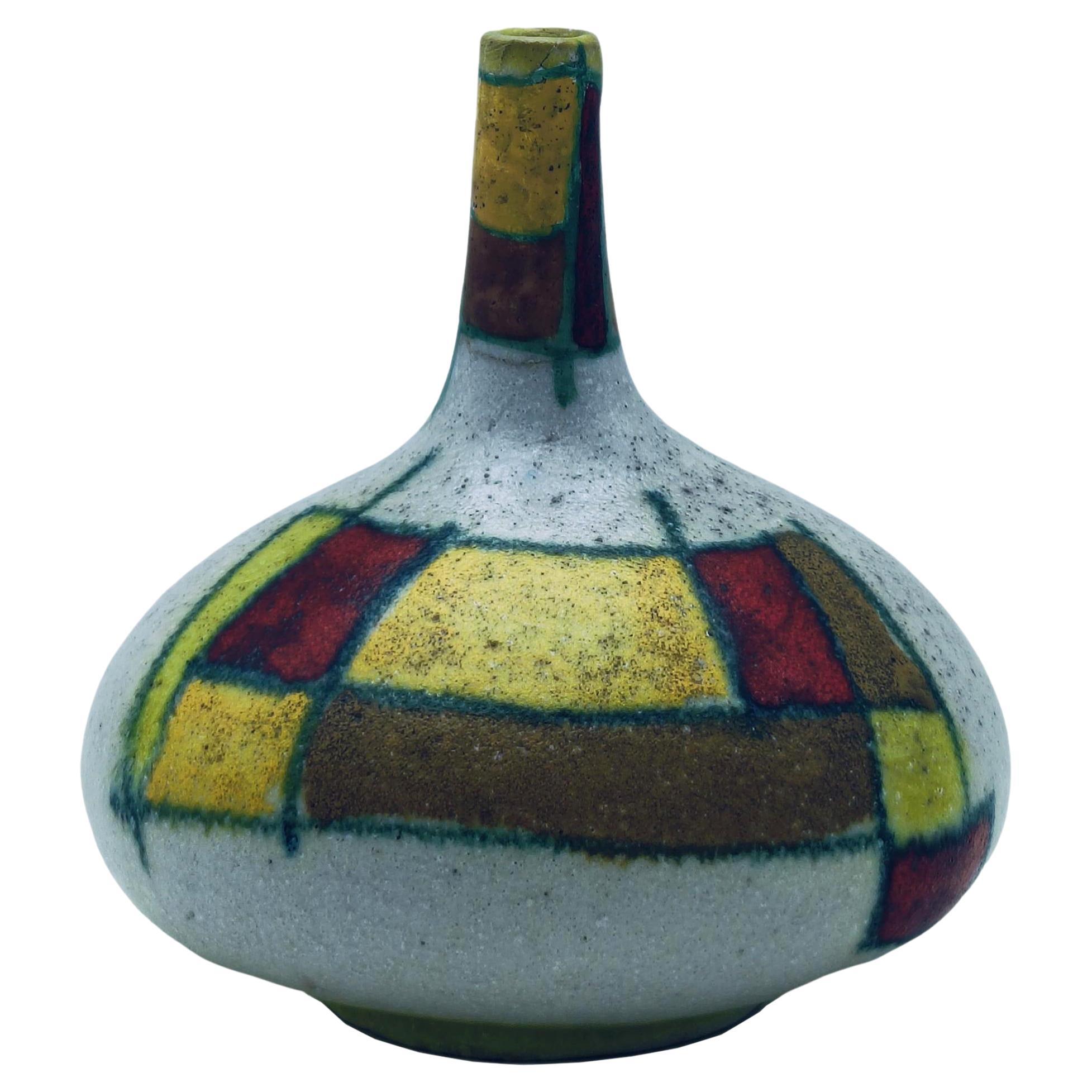 Guido Gambone Terracotta Vase Signed, Italy 1950s
