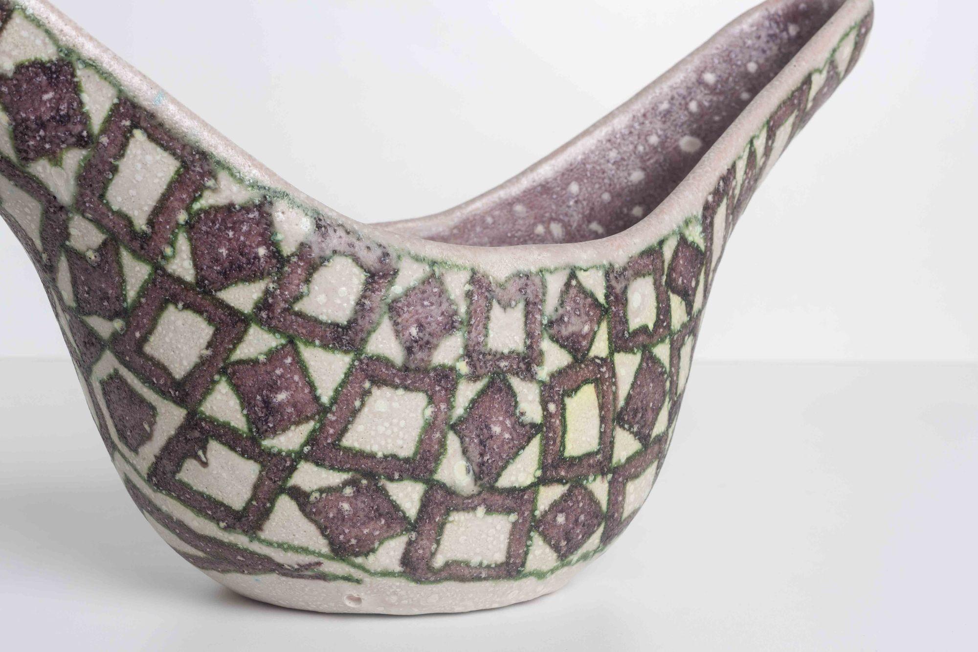 Guido Gambone Vessel Glazed Stoneware Italy, 1955 In Good Condition For Sale In Chicago, IL