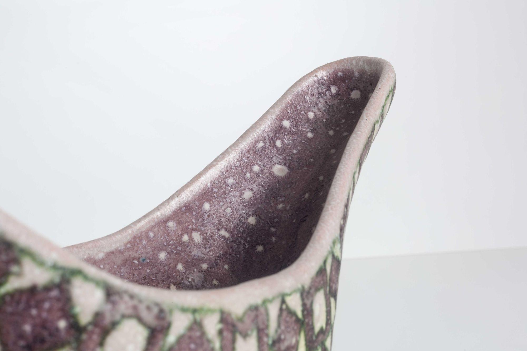 Mid-20th Century Guido Gambone Vessel Glazed Stoneware Italy, 1955 For Sale