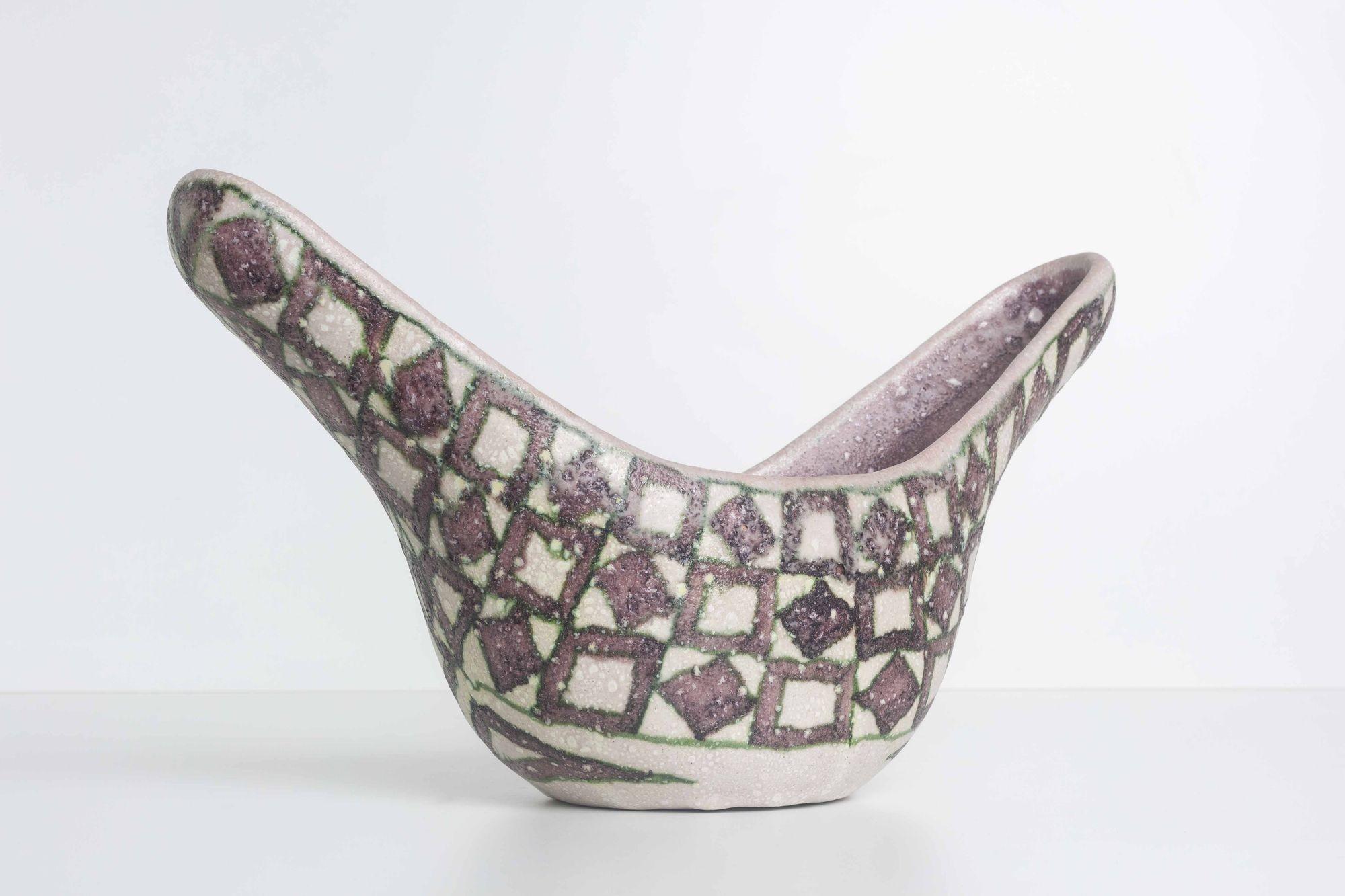 Guido Gambone Vessel Glazed Stoneware Italy, 1955 For Sale 3