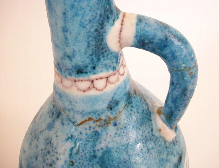 GUIDO GAMBONE, VIETRI, Monumental Glazed Ceramic Vessel, Italy, Circa 1950's For Sale 1