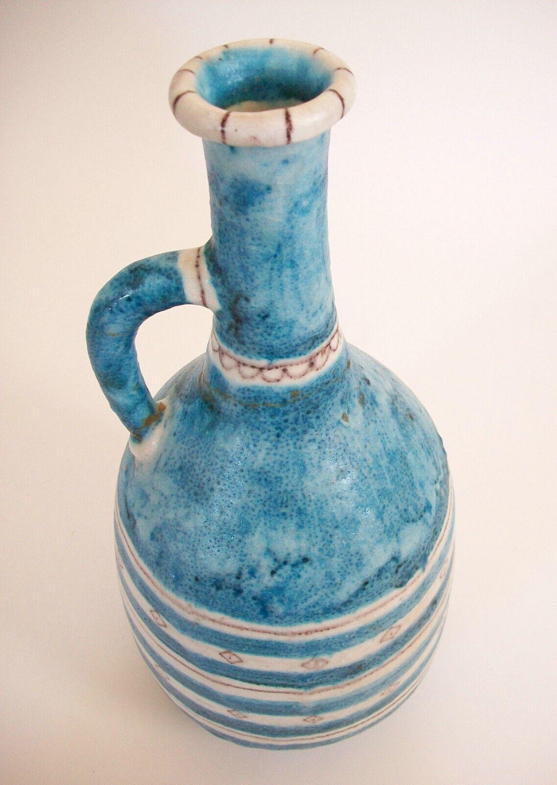 Hand-Crafted GUIDO GAMBONE, VIETRI, Monumental Glazed Ceramic Vessel, Italy, Circa 1950's For Sale