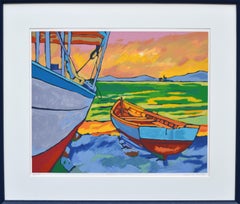 Marina di Poezia, Spagna - Paesaggio fauvista - Serigrafia in edizione limitata #12/150