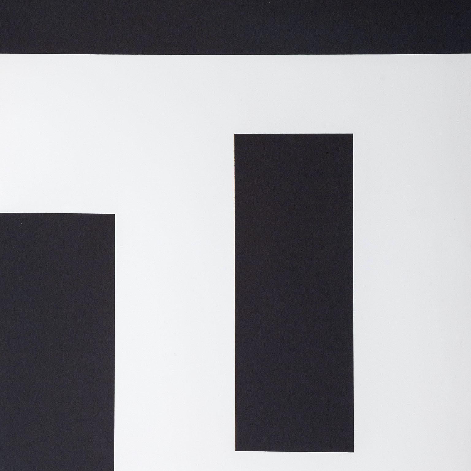 Untitled (Noir/Blanc) - Abstract Geometric Print by Guido Molinari