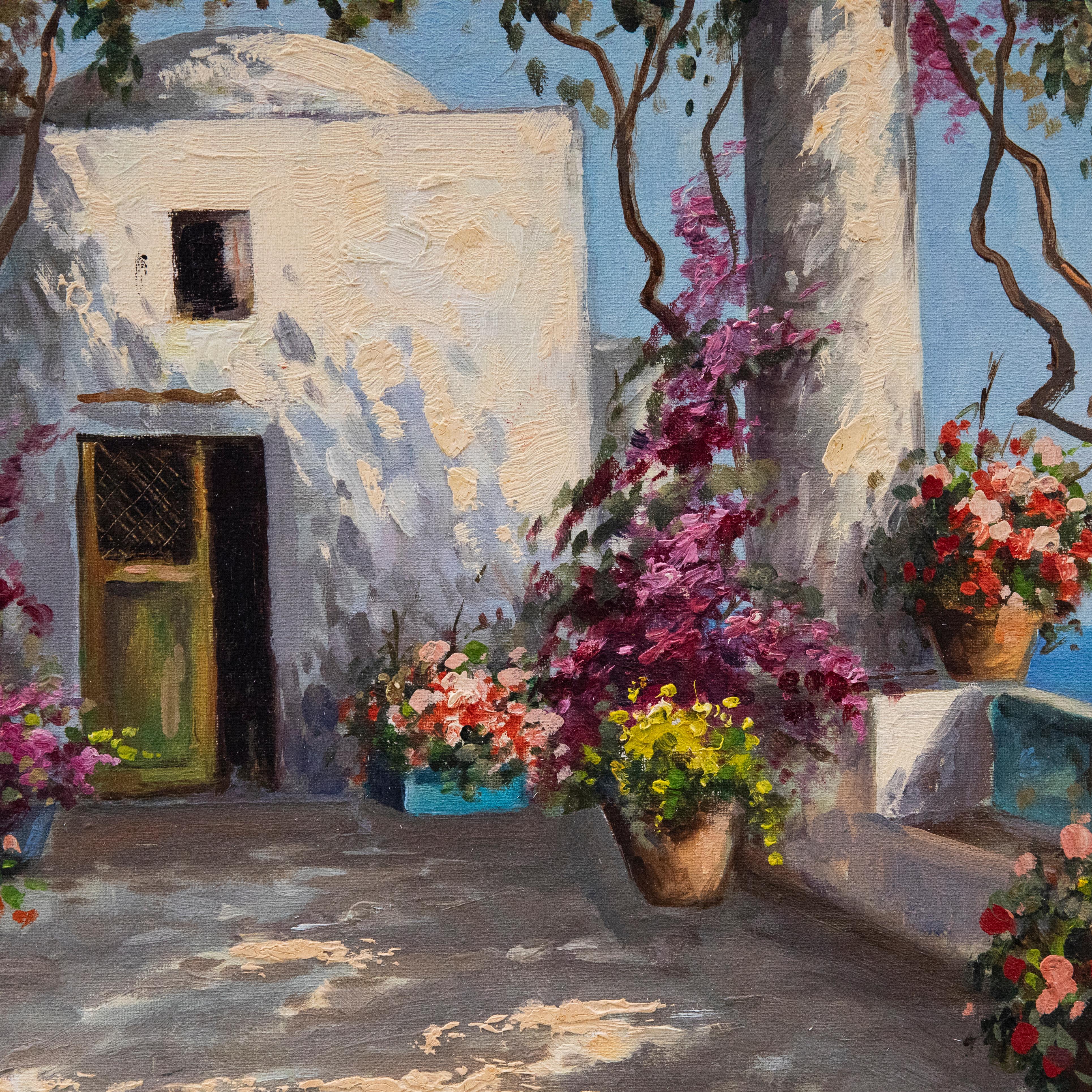 Guido Odierna (1913-1991) - 20th Century Oil, Sunlit Terrace 3