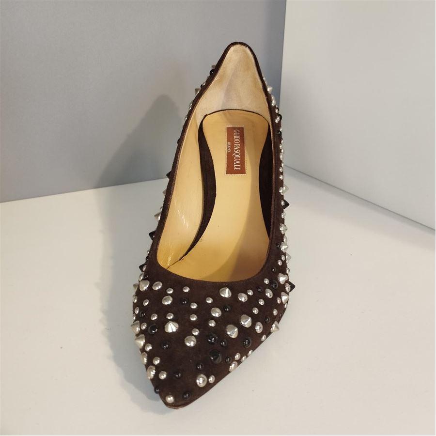 Black Guido Pasquali Studs décolleté size 39 For Sale