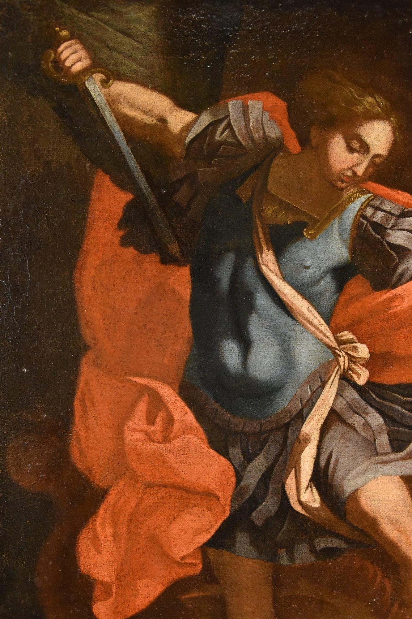 Sankt Michael Erzengel Reni Gemälde 17. Jahrhundert Öl auf Leinwand Alter Meister Italien im Angebot 11