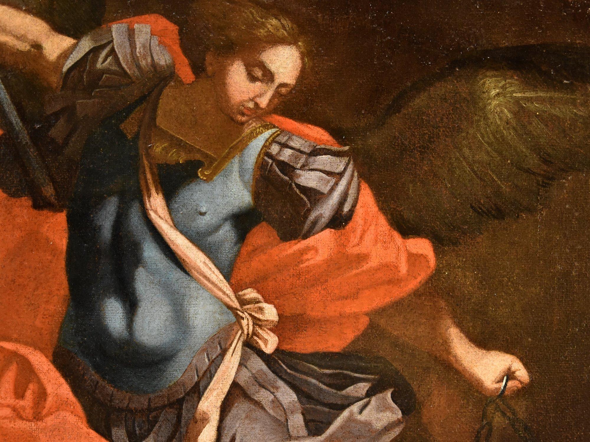 Sankt Michael Erzengel Reni Gemälde 17. Jahrhundert Öl auf Leinwand Alter Meister Italien im Angebot 2
