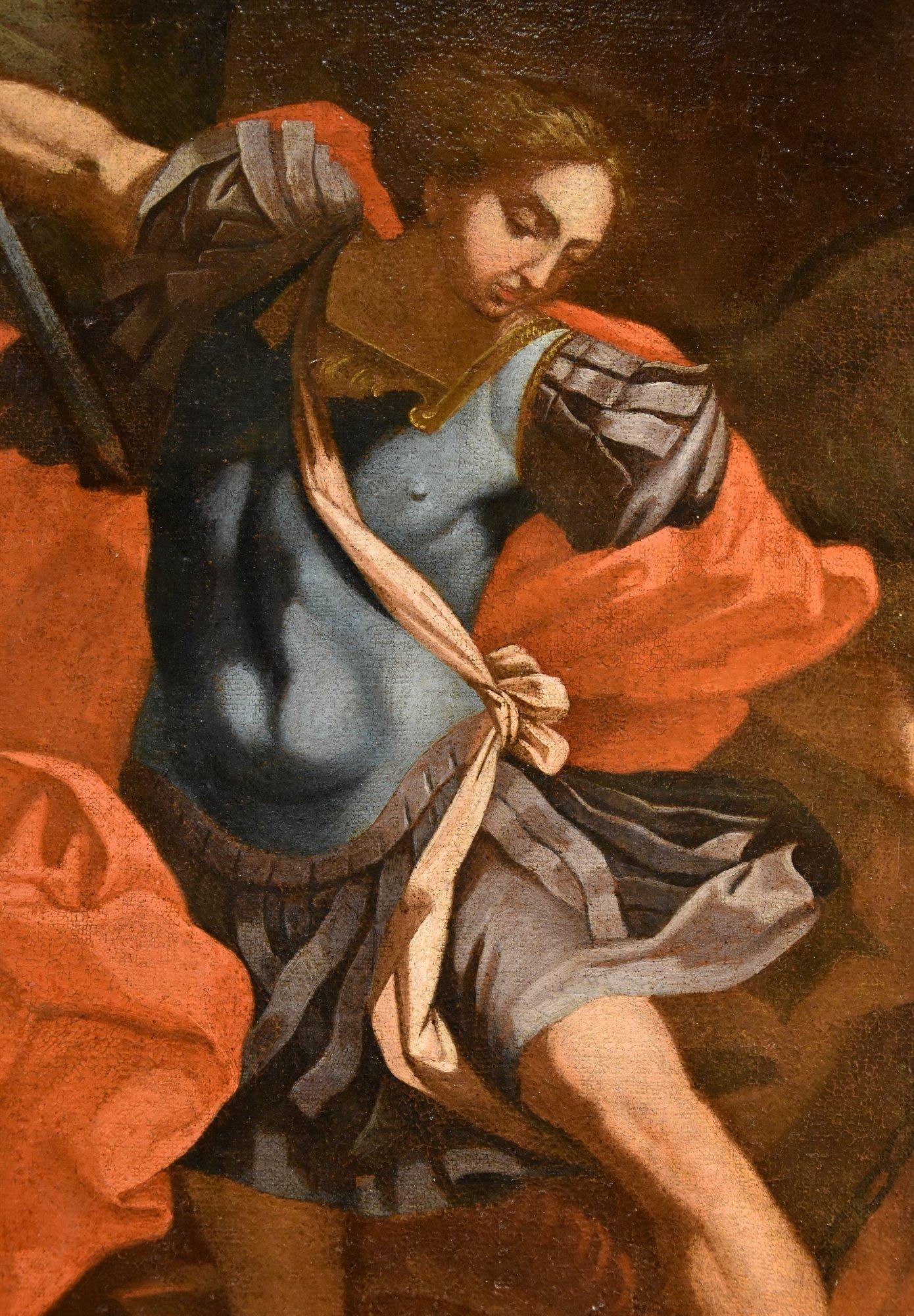 Sankt Michael Erzengel Reni Gemälde 17. Jahrhundert Öl auf Leinwand Alter Meister Italien im Angebot 3