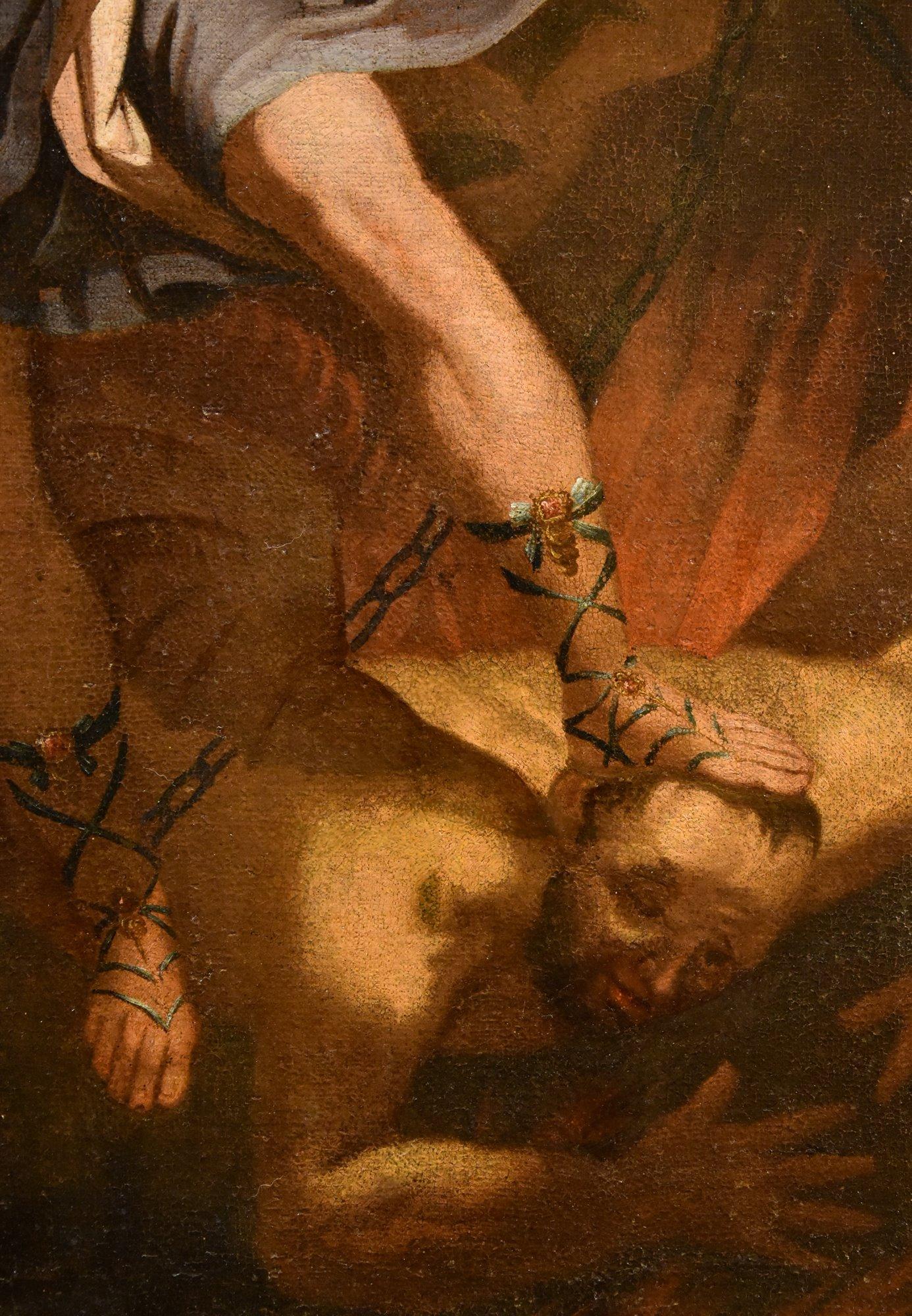 Sankt Michael Erzengel Reni Gemälde 17. Jahrhundert Öl auf Leinwand Alter Meister Italien im Angebot 6