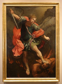 Saint Michael Archangel Reni Paint 17th Centuty Oil on canvas Old master