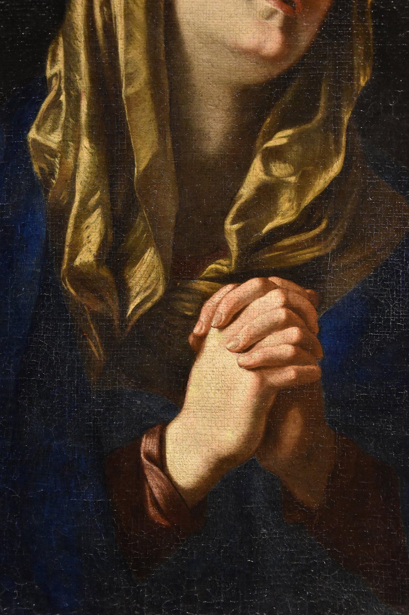 Madonna Mater Dolorosa RENIS 17° Secolo Dipinto Olio su tela Vecchio Maestro in vendita 8