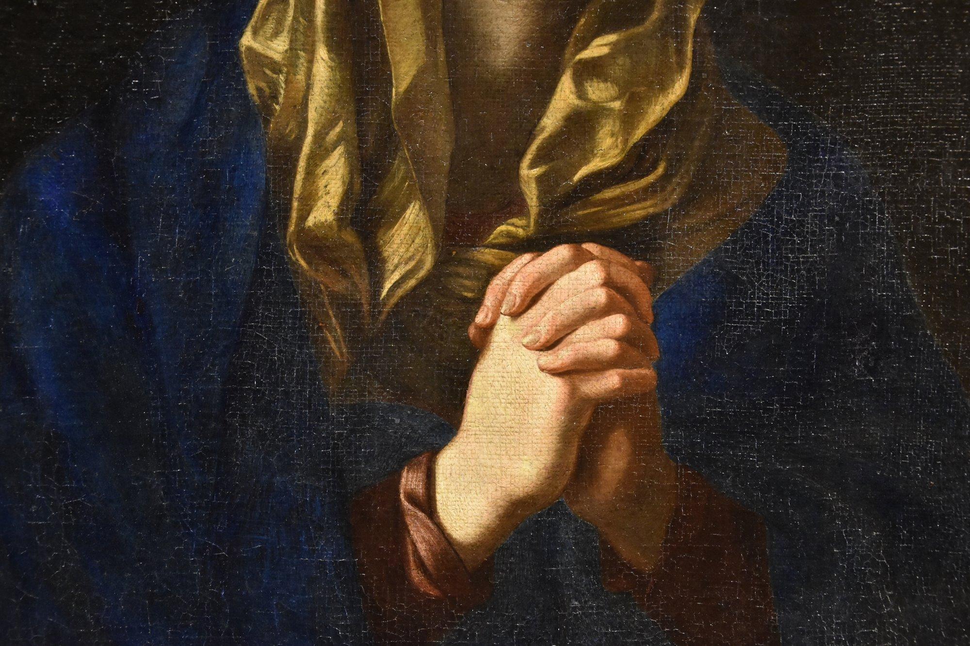 Madonna Mater Dolorosa RENIS 17° Secolo Dipinto Olio su tela Vecchio Maestro in vendita 9
