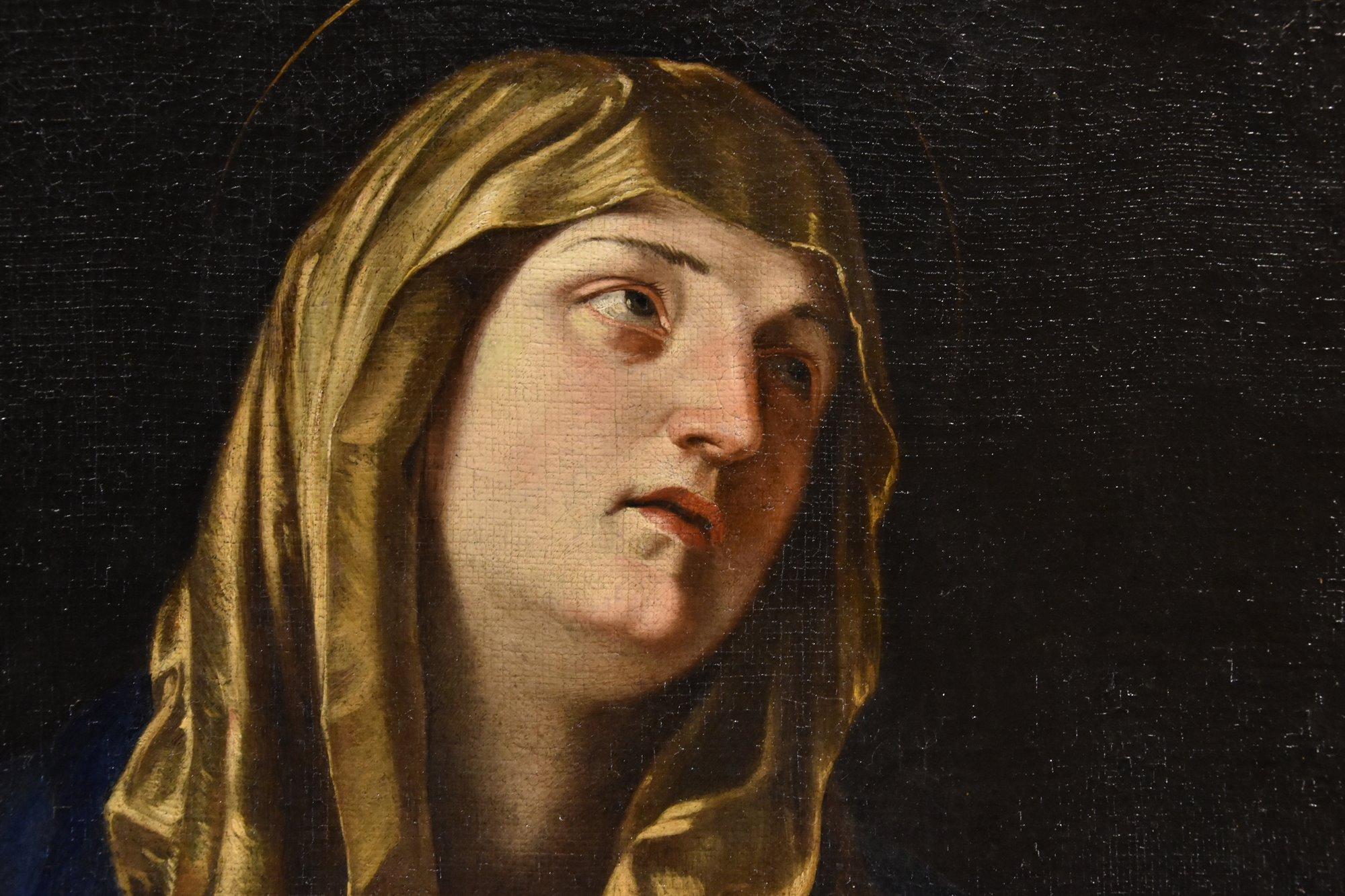 Madonna Mater Dolorosa RENIS 17° Secolo Dipinto Olio su tela Vecchio Maestro in vendita 5