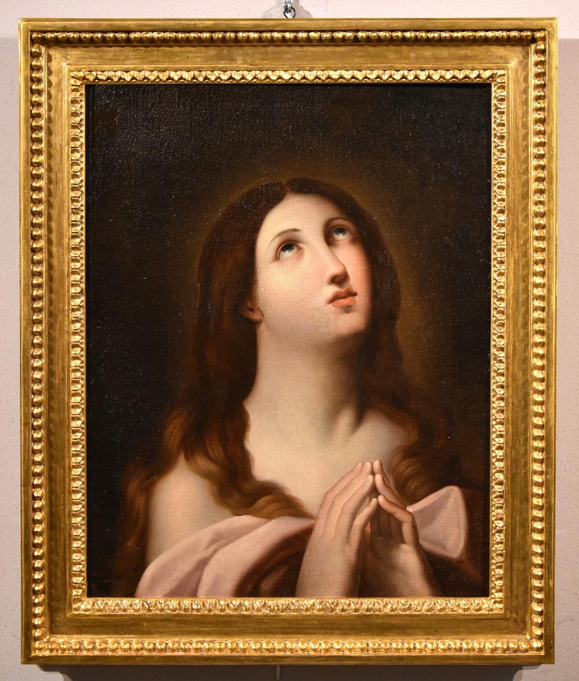 Marie-Madeleine, Französisches Gemälde, Guido Reni, Öl auf Leinwand, Alter Meister, 18. Jahrhundert – Painting von  Guido Reni (Bologna 1575 - 1642)