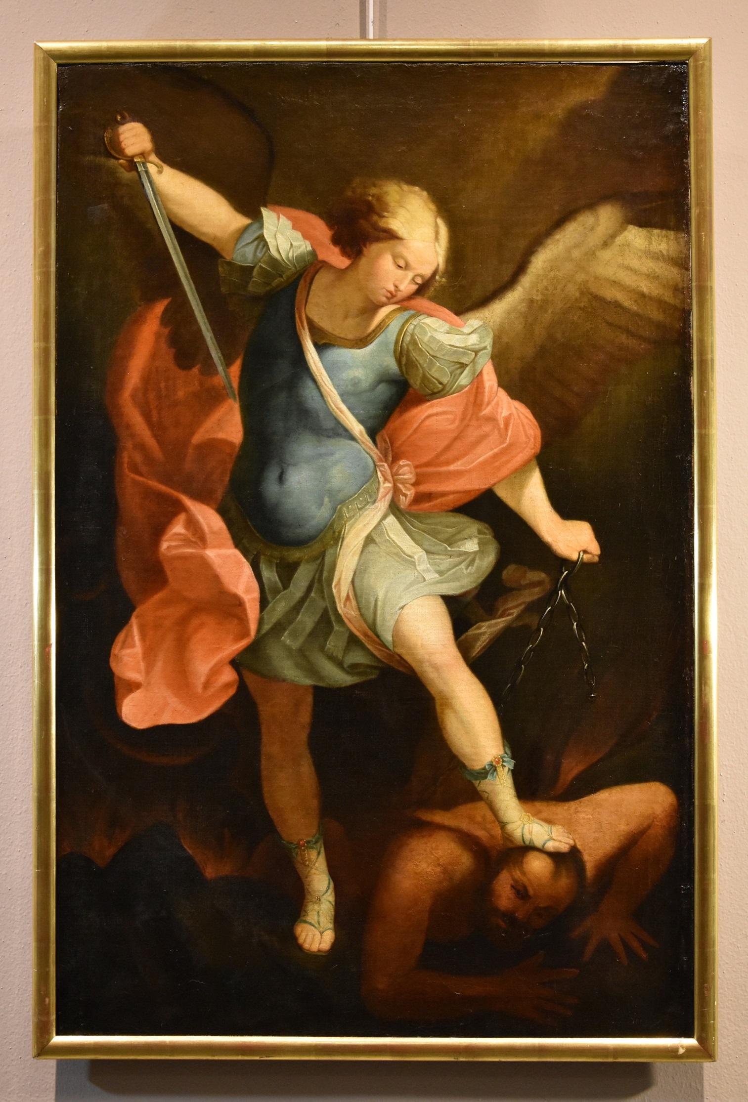 San Miguel Arcángel Reni 17/18 Siglo Pintura Óleo sobre lienzo Arte antiguo maestro - Painting Antiguos maestros de  Guido Reni (Bologna 1575 - 1642)