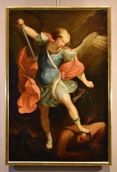 Saint Michael Archangel Reni 17/18th Century Paint Oil on canvas Old master Art