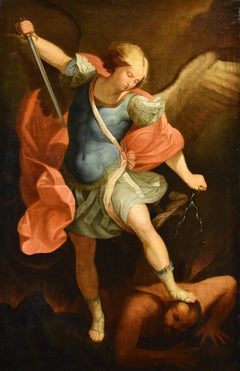 Saint Michael Archangel Reni 17/18th Century Paint Oil on canvas Old master Art