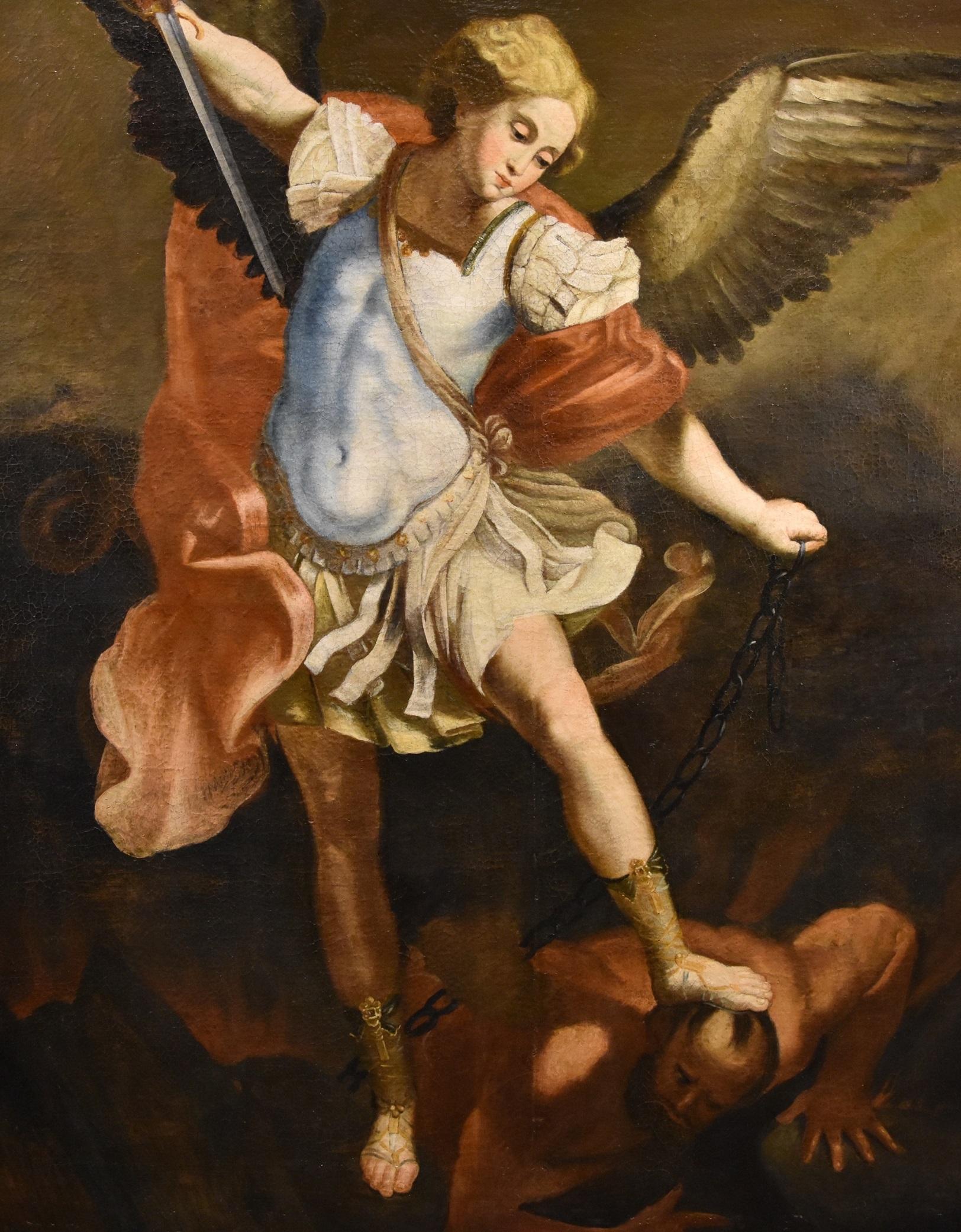 Saint Michael Archangel Reni 17th Century Paint Oil on canvas Old master Italy 7