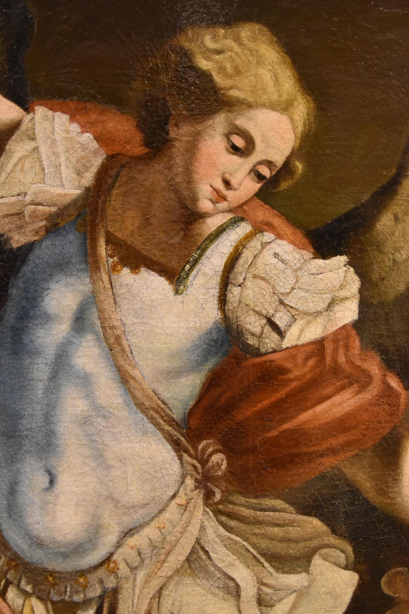 Saint Michael Archangel Reni 17th Century Paint Oil on canvas Old master Italy 11