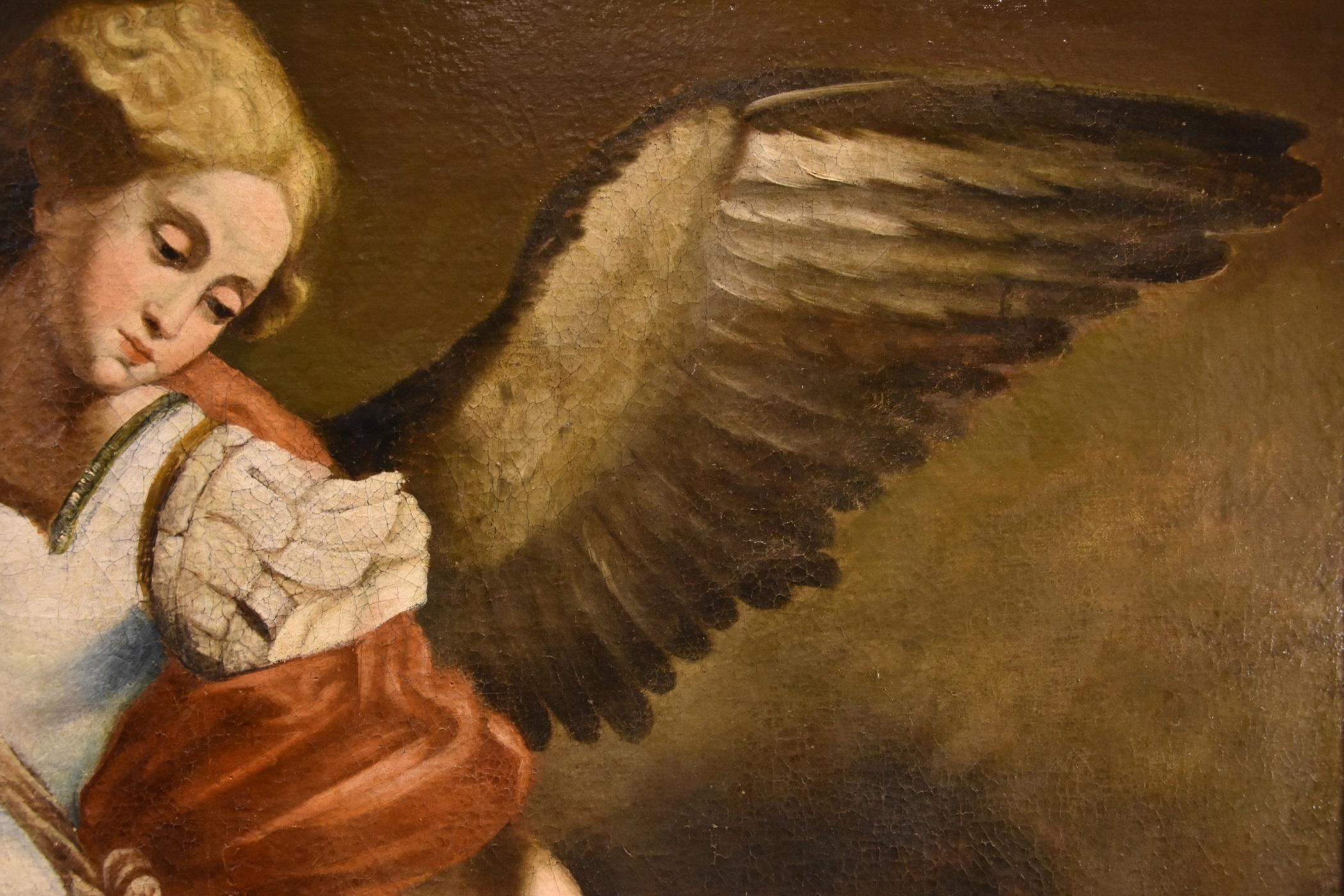 Saint Michael Archangel Reni 17th Century Paint Oil on canvas Old master Italy 12