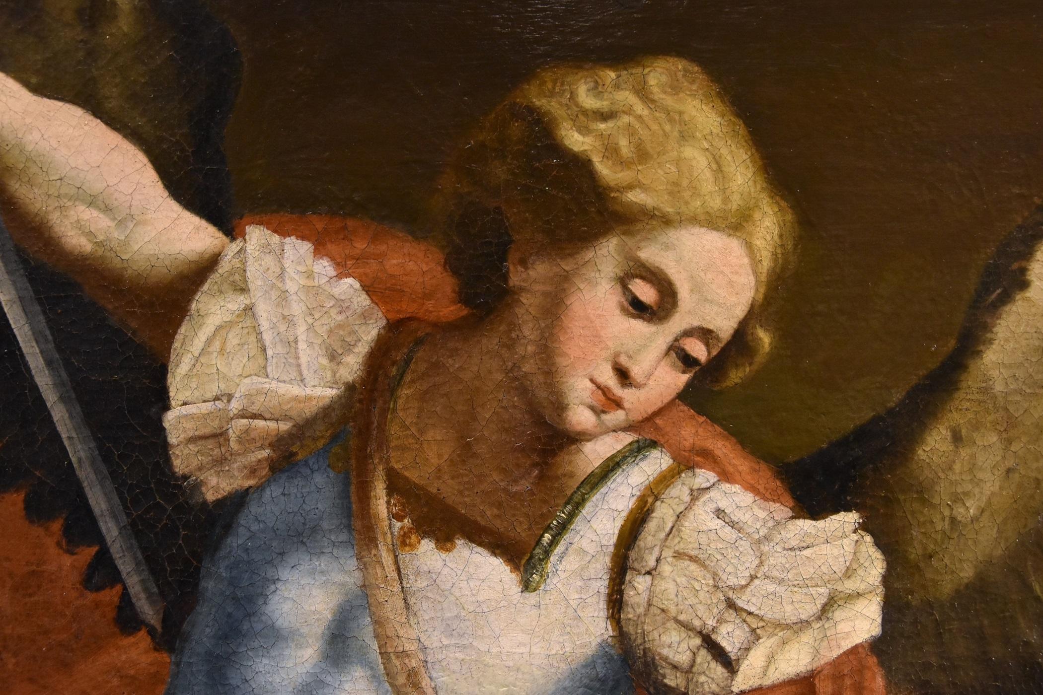 Saint Michael Archangel Reni 17th Century Paint Oil on canvas Old master Italy 14