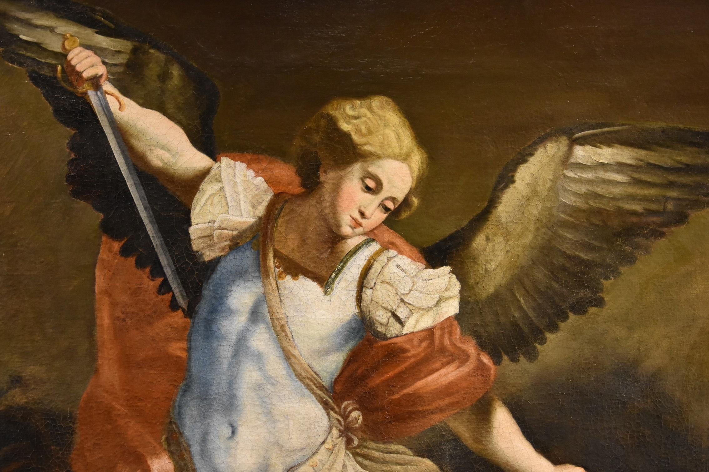 Guido Reni (Bologna 1575 - 1642), workshop of
probably Giovanni Andrea Sirani (Bologna, 1610 - 1670)

Saint Michael Archangel

17th century

oil on canvas
Dimensions: 142 x 112 cm./ with frame 164 x 135 cm.

Provenance: Tuscan Collection, Lucca

We