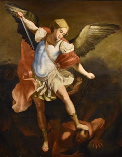 Saint Michael Archangel Reni 17th Century Paint Oil on canvas Old master Italy