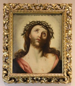 Ecce Homo Reni Paint 17th Century Oil on canvas Old master Emilian school Italy