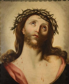 Ecce Homo Reni Paint 17th Century Oil on canvas Old master Emilian school Italy