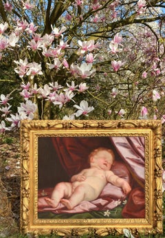 17th century Italian Old Master Baroque painting - Sleeping Christ as an infant