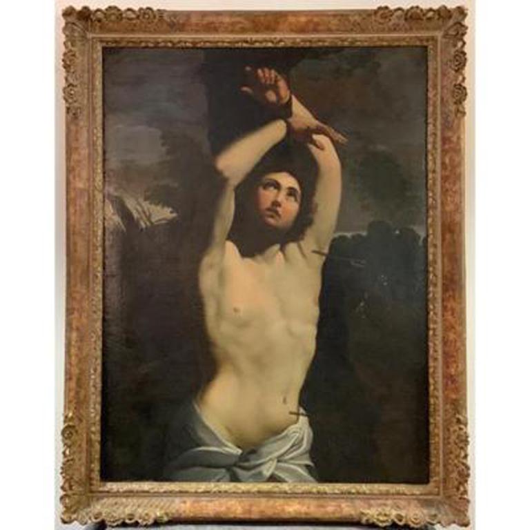 After Guido Reni, The Martyrdom Of Saint Sebastian - Huge Oil On Canvas