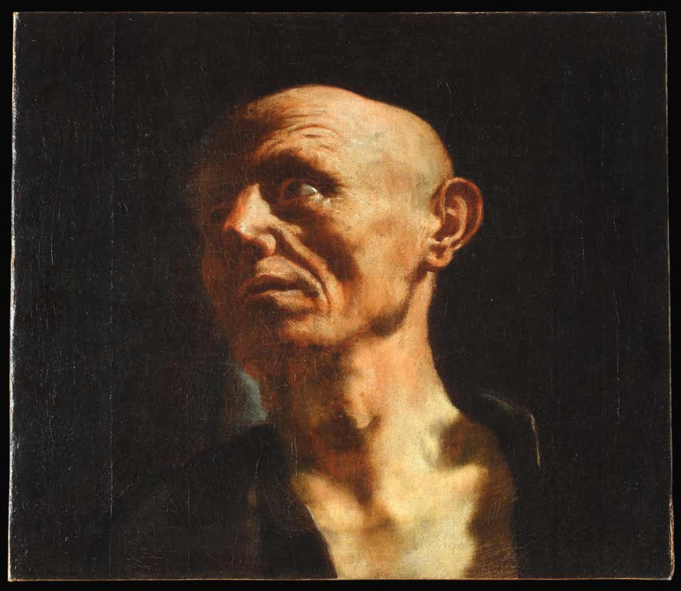 Early 17th Century by Guido Reni Masculine Head Oil on canvas