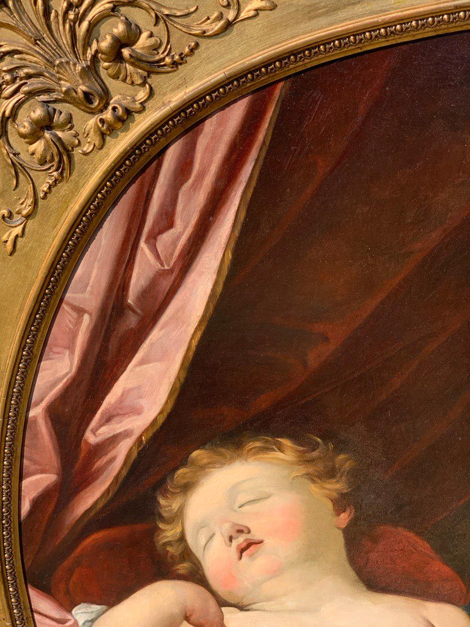 Anhänger von Guido Reni - 18/19. Jahrhundert Figurenmalerei - Jungfrau-Kind im Angebot 9