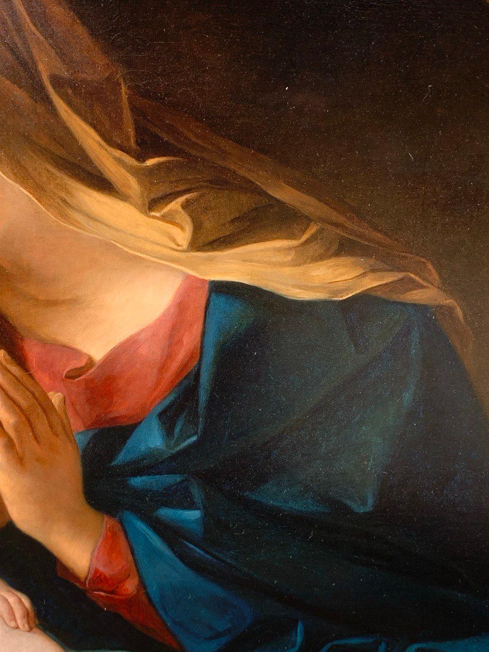 Anhänger von Guido Reni - 18/19. Jahrhundert Figurenmalerei - Jungfrau-Kind im Angebot 8