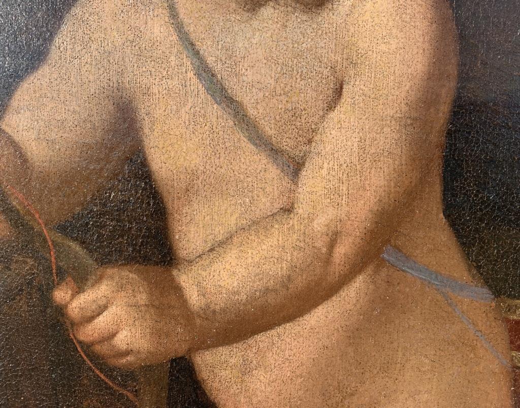 Guido Reni workshop (Bolognese school) - Late 17th century painting - Cupid For Sale 9