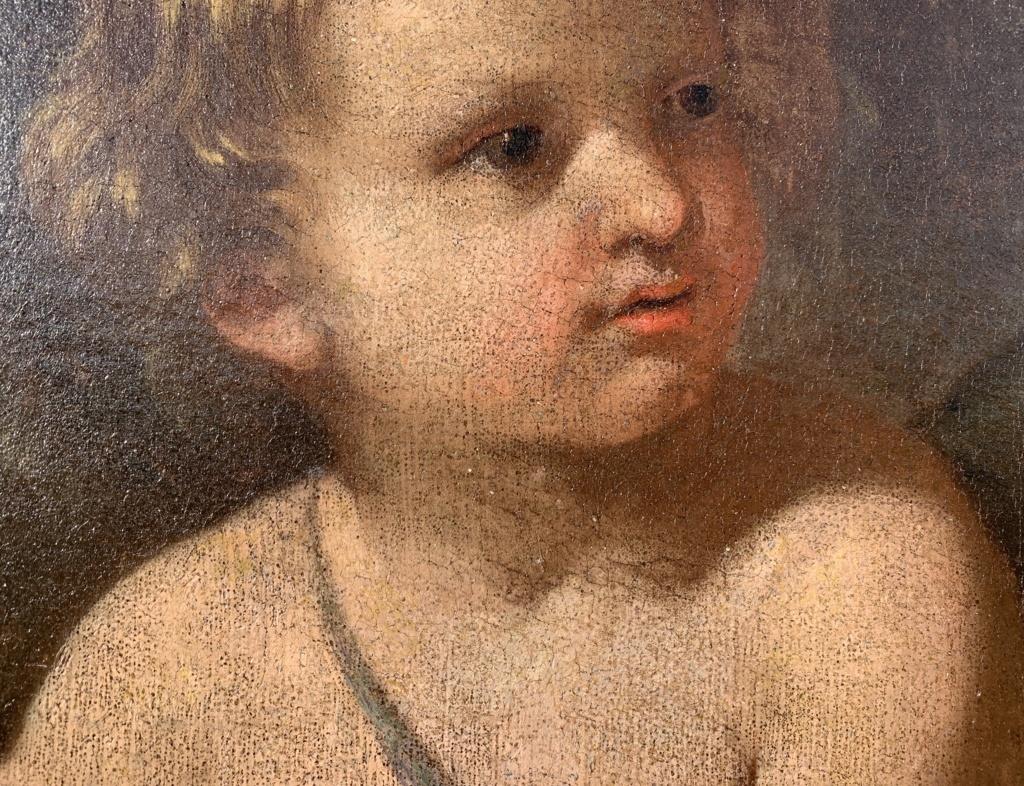 Guido Reni workshop (Bolognese school) - Late 17th century painting - Cupid For Sale 10