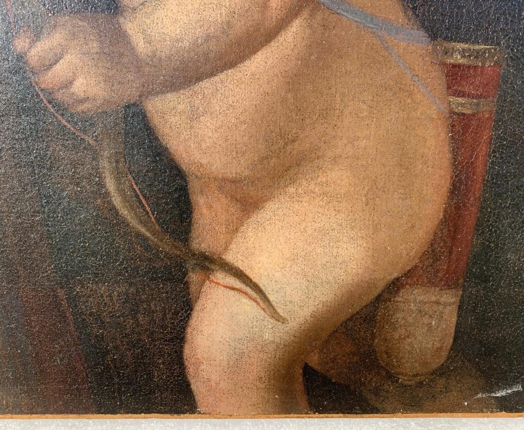 Guido Reni workshop (Bolognese school) - Late 17th century painting - Cupid For Sale 7