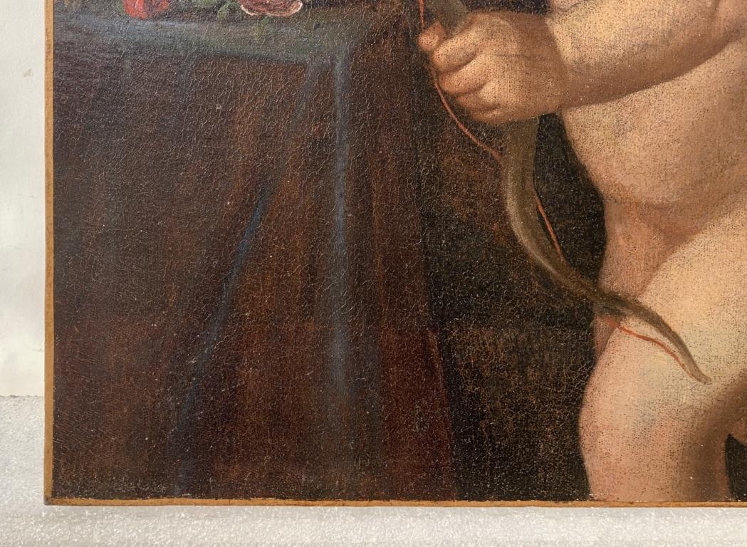Guido Reni workshop (Bolognese school) - Late 17th century painting - Cupid For Sale 8