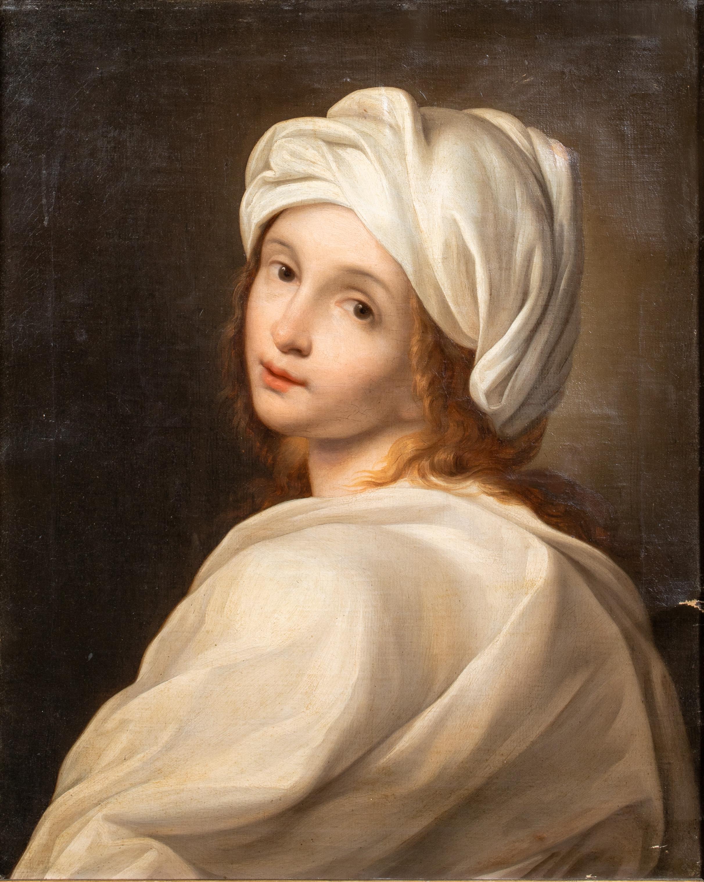 Ritratto di Beatrice Cenci come Sibilla, XVIII secolo 

dopo GUIDO RENI (1575-1642)

Grande ritratto di Beatrice Cenci come Sibilla, olio su tela del XVIII secolo. Studio di eccellente qualità e condizione presentato in una magnifica cornice dorata
